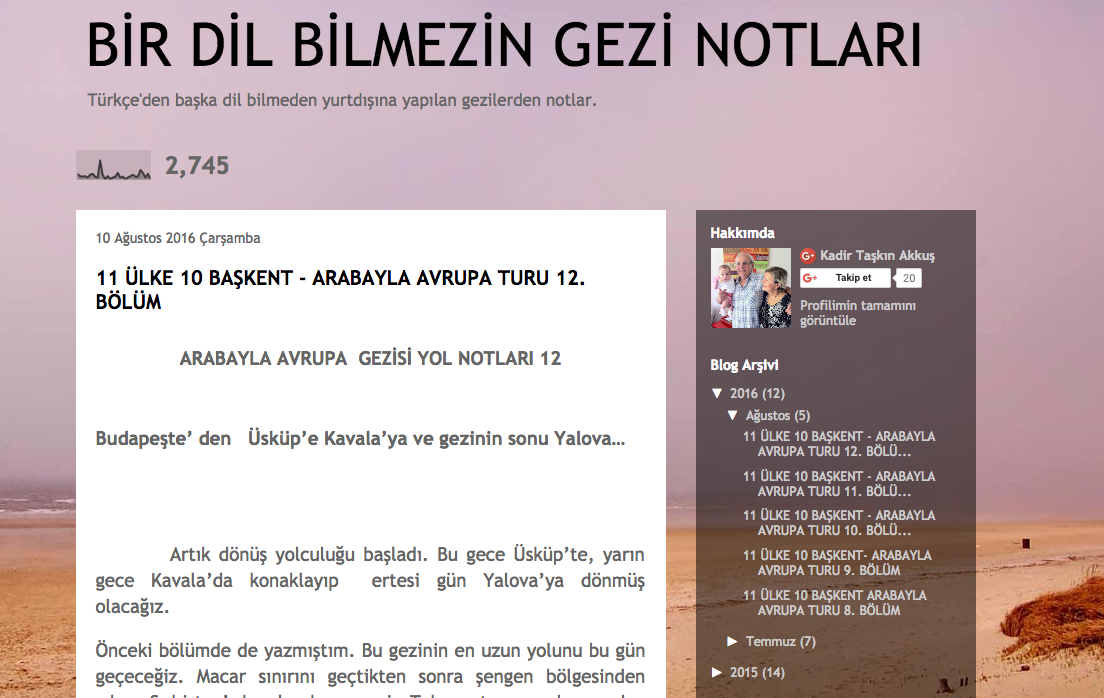 Bir Dil Bilmezin Gezi Notları Bir Dil Bilmezin Gezi Notları