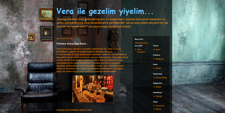 Restoran Rehberim - Vera ile Gezelim Yiyelim Restoran Rehberim - Vera ile Gezelim Yiyelim