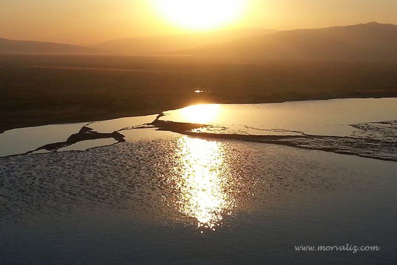 Pamukkale'de gün batımı