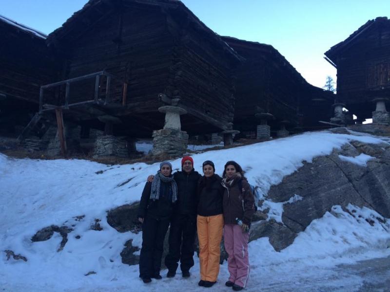 Saas-Fee eski geleneksel evleri