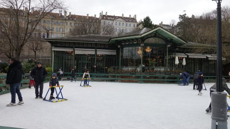 cenevre bastions parkı buz pateni