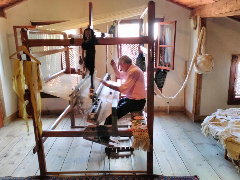 Yaşayan Müze'de el dokuma tezgahı