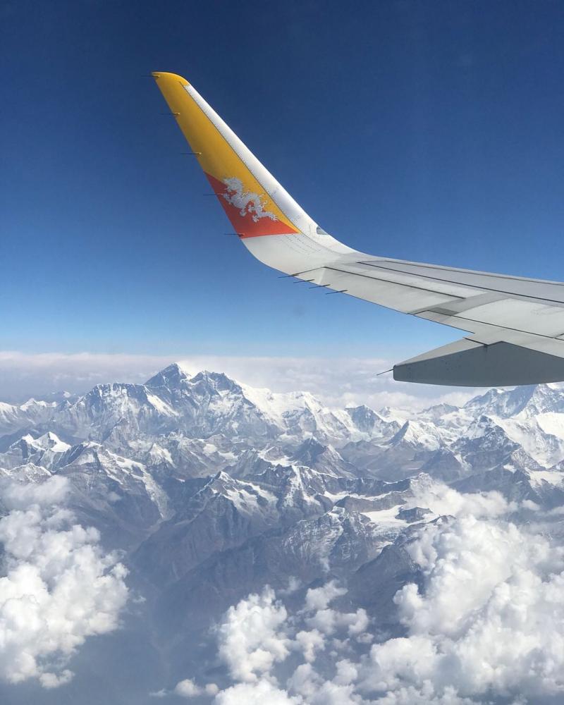 Uçaktan Everest'in tepesi 1