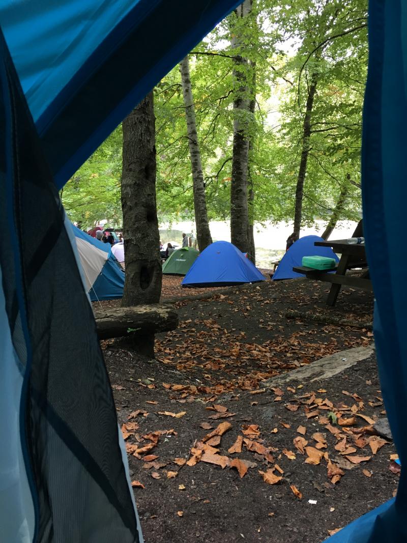 Çadırımızın içinden görünüş.