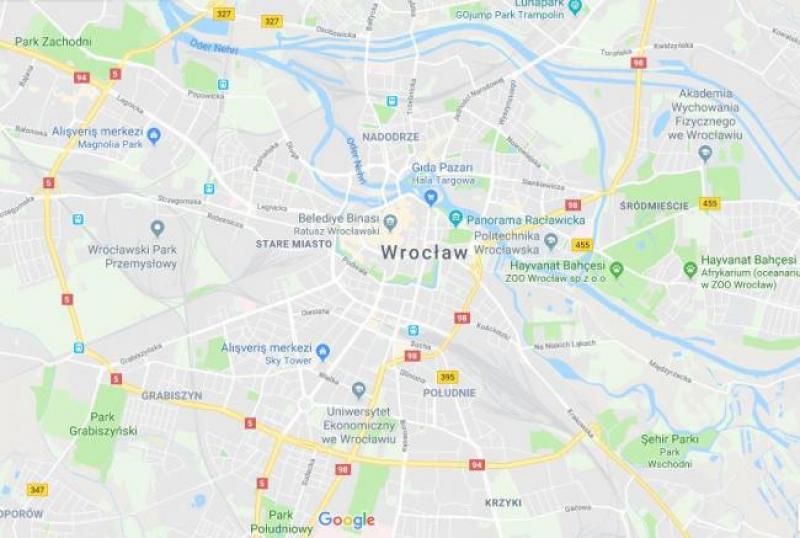 Wroclaw Tram Route Map