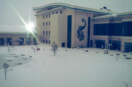 Afyon&#039;da bu sabah güneş, kar tanelerinin arasından bize gülümsüyor 