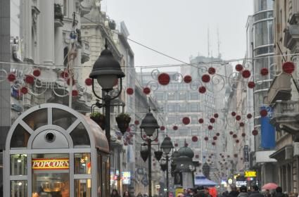 Belgrad&#039;ın ünlü caddesi Knez Mihailova 
