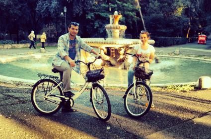 Roma Borghese Gardens&#039;ta bisiklet keyfi : ) 