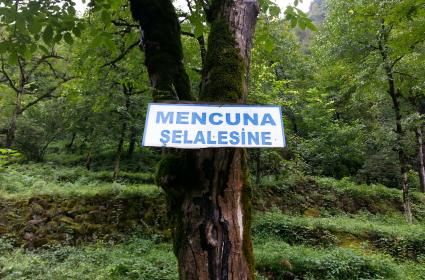 Artvin: Çiftekemer Köprüsü ve Mençuna Şelalesi  Artvin: Çiftekemer Köprüsü ve Mençuna Şelalesi