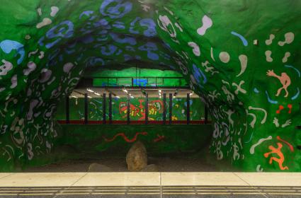 Stockholm'de Yeraltı Metro Sanatı  Stockholm'de Yeraltı Metro Sanatı
