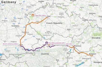 Orta Avrupa Interrail Rotası Orta Avrupa Interrail Rotası